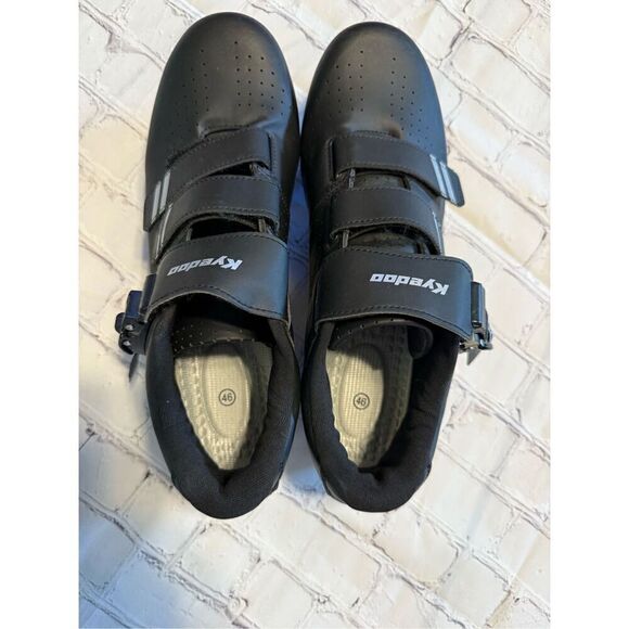 Kyedoo Size 46 Indoor Cycling Shoes Black With Delta Cleats Workout Gym Spin main image 5